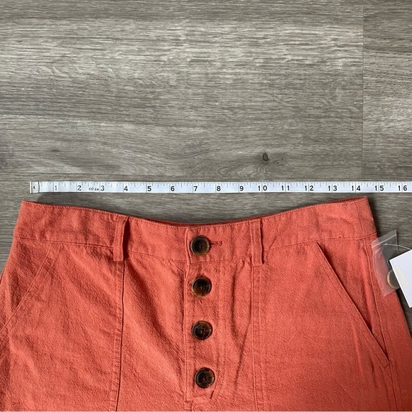 New O'Neill Morrison Rust Orange Beachy Linen Blend Shorts 28 - Picture 5 of 10